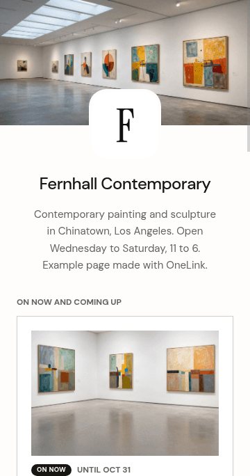 The Fernhall Contemporary page on OneLink