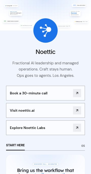 The Noettic page on OneLink
