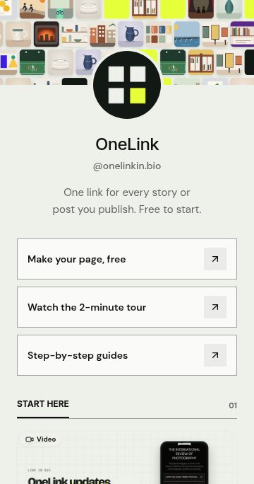 The OneLink page on OneLink