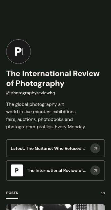 The The International Review of Photography page on OneLink