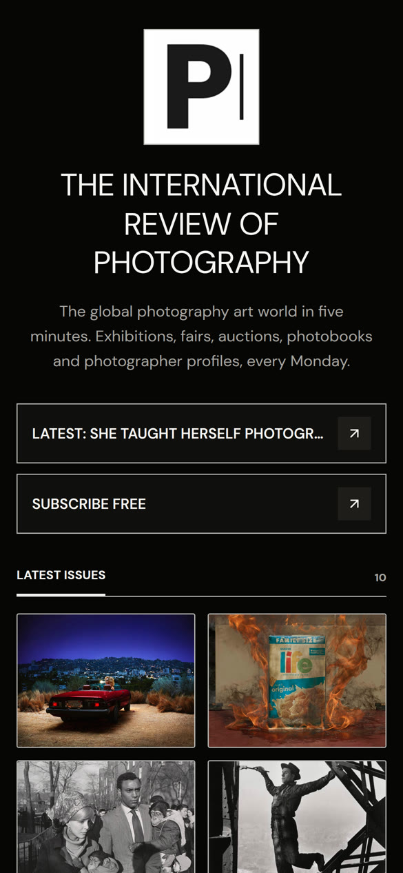 A OneLink page filled from a newsletter feed